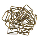 40x Metal Slides Tri-Glides Square Buckles Strap Webbing Slider Buckles 32mm