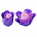 Lovely 24 Pcs Red Scented Bath Soap Rose Petal in Heart Box (Purple)