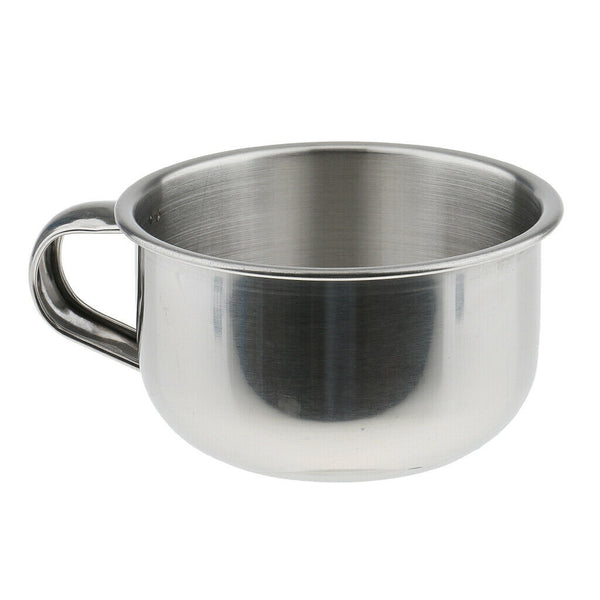 Stainless Steel Shaving Mug Bowl Cup With Handle for Men Barber Shave Brushes