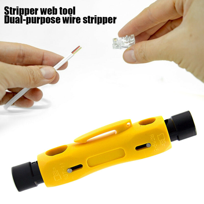 Coaxial Cable Crimper Pliers Electrical Crimping Tools Stripping Wire Cutters