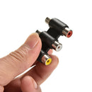 3RCA Female to Female Mini Audio Video Connector AV Coupler Extension Adapter OZ