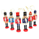 6pcs 12.5cm Nutcracker Puppet Christmas Ornaments Desktop Decoration Cartoons
