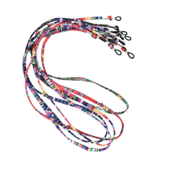 5Pcs Mix Colorful Ethnic Cotton Sunglasses Eyeglass Cord Holder Retainer Stra.AU