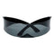 Women Mens Futuristic Visor Sunglasses Robotic Shield Shades Eyewear Gray