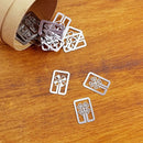 20 Pcs Mini Metal Bookmarks Office School  Book Note Clip with Cute Case Box LJ