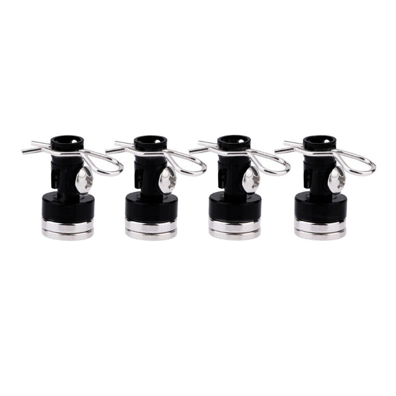 4Pcs Magnetic Invisible RC Car Body Column Clips 1:10 RC Car Part Kit Black