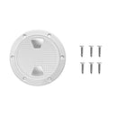 2 Pcs Marine Polar White Access Port Hatch Cover Twist Out Deck Plate 8"+6''