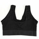 Women Seamless Single Layer Sports Bra Yoga Exercise Shapewear Black Size M A