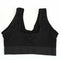 Women Seamless Single Layer Sports Bra Yoga Exercise Shapewear Black Size M A
