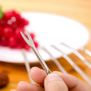 4x Stainless Steel Lobster Crab Needle Walnut Needle Fruit Fork Seafood Tools ME