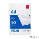 10Pcs Office PP Transparent File Cover A4 File Bag Bag Organizer For Docume S4Z5