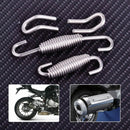 Pair 70cm Stainless Steel Motorcycle Muffler Exhaust Pipe Spring Fastener Kit