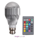 10W Remote Control Colour Change LED Light Bulb B22 Bright Multi-Function