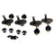 Ukulele Tuners Tuning Pegs 2R2L Round Button for 4-String Cigar Box Guitar