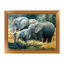 DIY 5D Diamond Embroidery three Elephant Painting Cross Stitch Art Craft Ho