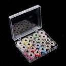 20pcs Practical Cotton Sewing Machine Thread and Bobbins with Plastic Case