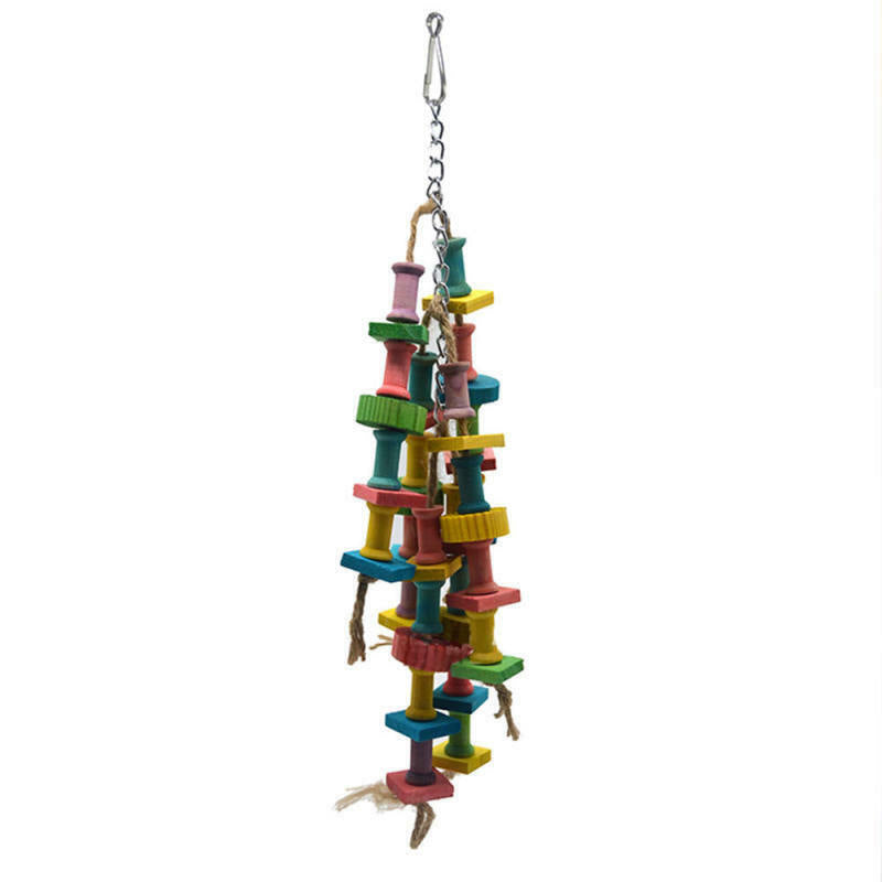 Colorful Parrot Toys Macaw Cage Chew Toys For Parrots Birds Conure Swi XKY