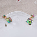 Crystal Rhinestone Earrings Zircon Stud Earrings Women Wedding Bridal Jewelr uW