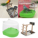 1xParakeet Conure Cockatiel Small Birds Perch And Bird Bath Box For Birds