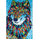 Special Shaped Diamond Painting Wolf Flower Diy 5D Partial Drill Cross Stit