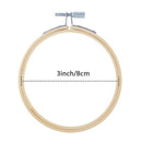 20 Pieces 3 Inch Bamboo Embroidery Hoops Round Wooden Circle Cross Stitch H Z1K1