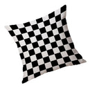 Square Removable Car Sofa Pillow Black White Square 50x50cm