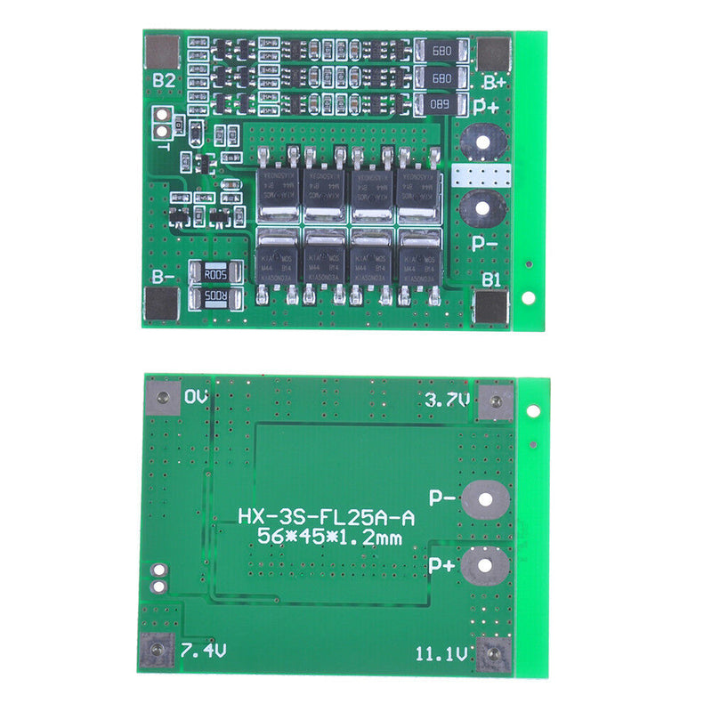 3S 25A protection PCB board W/balance BMS for 18650 Li-ion lithium battery c Ew