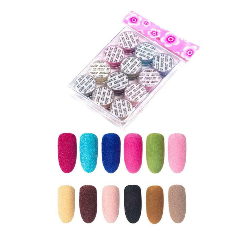 Velvet Fuzzy Flocking Nail Glitter Ornaments DIY Nail Art Decorations (1pc)