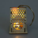 Christmas Led Light Wood House Decor Festival Home Hanging Ornament Holi 3C