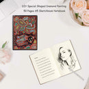 DIY Cat Special Shaped Diamond Painting 50 Page A5 Sketchbook Notebook Gift