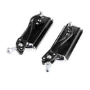 Pair LH&RH Custom Aluminum Black Rectangle Motorcycle Side Rear View Mirrors