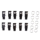 Female Jack / Jack 10Pcs 6.35mm / 6.35mm 3Pins Stereo Microphone