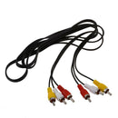 Fasdga Triple 3 Male RCA Composite Audio Video DVD TV AV Cable 1.4M