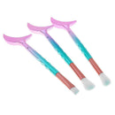 10pcs Mermaid Tail Cosmetic Brush Soft Nylon Hair Diamond Moon Brushes Set