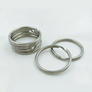 10 Pcs Stainless Steel Key Holder Split Rings Keyring Keychain Keyfob 25mm