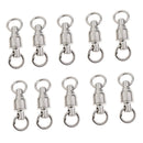 50 Pieces Ball Bearing Swivels Heavy Duty Rings Fishing Swivels Snaps 5#