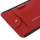 Car Sun Visor 9 Disc Slots CD Card Holder Organizer Storage Clip Bag Red