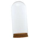 8x18cm Desktop Cloche Jar Glass Dome Cover Succulent Terrariums w/Wood Cork