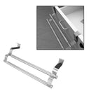 Stainless Steel Bathroom Home Towel Double Bar Rail Holder Storage Rack BQT KXS