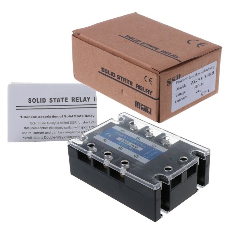 ZG33-340B 40A DC Control AC Three Phase Solid State Relay SSR Module Hot