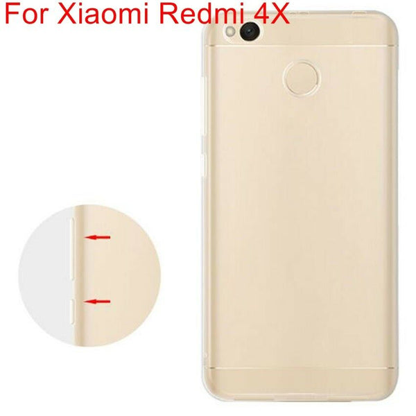 Premium Silicone Protective Case Cover+Anti-Scratch Tempered Film For Redmi 4X
