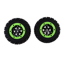 4x Rubber Tire Tyres with Metal Wheels for WLtoys 12428 1/12 RC Buggy Parts