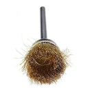 5PCS Shank Polishing Brass Wire Wheel Brushes Portable Rotary Cleaning New