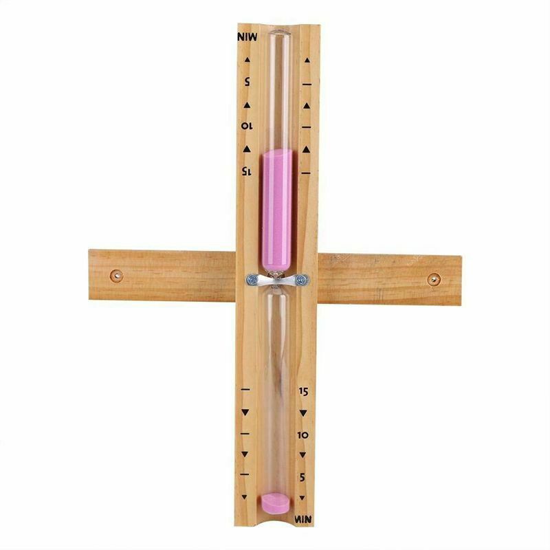 15 Minute Timer Sauna Hourglass Wall Rotating Sand Timer Countdown Clock 15 F9R7