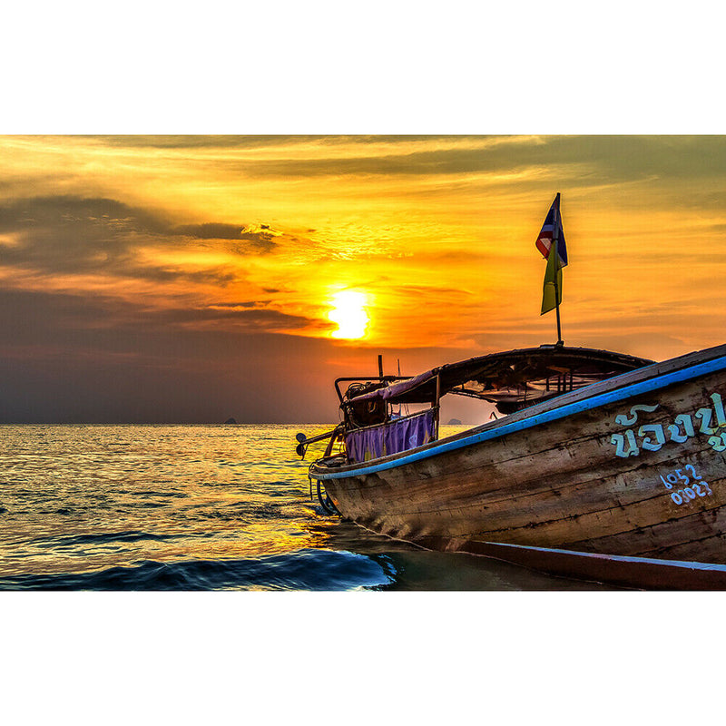 1000 Pieces DIY Paper Jigsaw Puzzle Boat Picture Toys for Reduce Stress