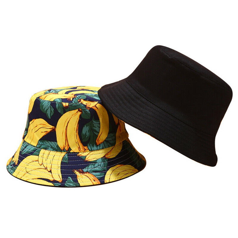 5X(Bucket Hat Two Side Reversible Fruit bucket hat for men women Summer Bu Q7F5)