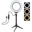 6.2 inch USB Dimmable LED Vlog Photography Video Lights + Desktop Tripo LDJ