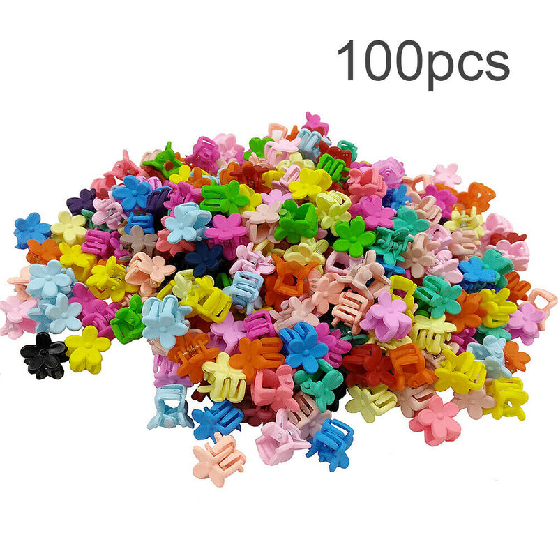 100pcs Children Kids Girl Hair Clips Women Korean Mini Hairpins Hair Pins A