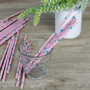 25pcs Mermaid paper straws drinking straws birthday party dessert table props 3C