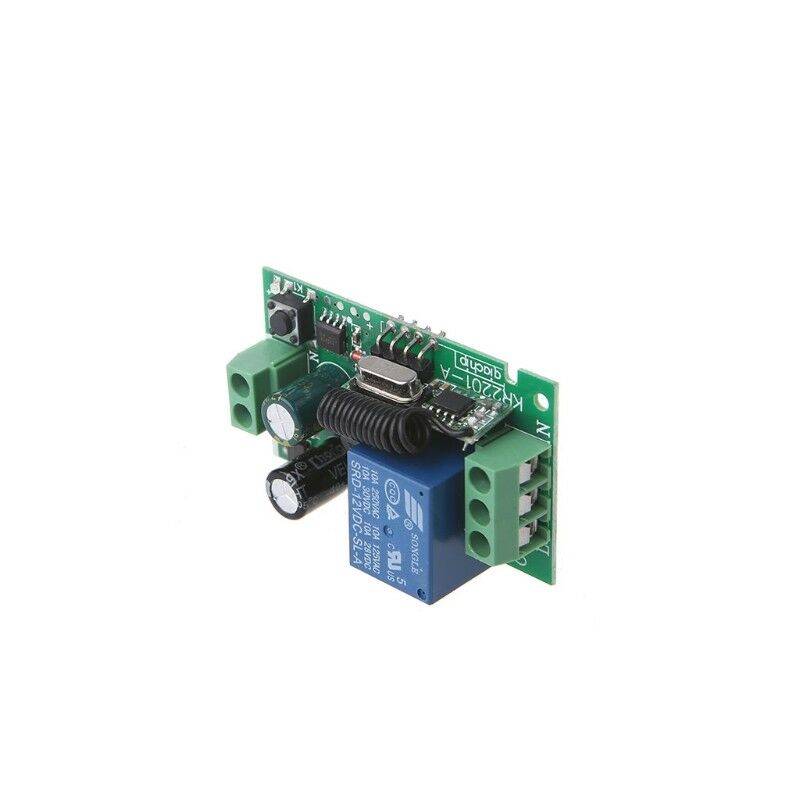1CH RF 433MHz Wireless Remote Control Switch Module Learning Code Relay AC 220V